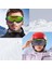 Kayak Gözlüğü Değiştirebilir Camlı Güneş Kar Gözlük Gökkuşağı Snowboard Glasses Gözlük+1 Adet Yedek Cam (Füme) 4