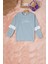 Yeşil Smile Nakışlı Kız Çocuk Waffle Sweatshirt 16594 1