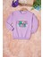 Lila Summer Yazı Nakışlı Kız Çocuk Sweatshirt 16588 1