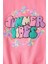 Pembe Summer Yazı Nakışlı Kız Çocuk Sweatshirt 16583 2