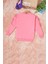 Pembe Summer Yazı Nakışlı Kız Çocuk Sweatshirt 16583 4