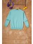 Yeşil Papatya Baskılı Kız Çocuk Sweatshirt 16610 4
