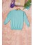 Yeşil Summer Yazı Nakışlı Kız Çocuk Sweatshirt 16585 4