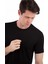 -Bisiklet Yaka Kısa Kollu Likralı Viskon Erkek T-Shirt 1