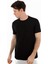 -Bisiklet Yaka Kısa Kollu Likralı Viskon Erkek T-Shirt 4