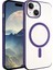 Apple Iphone 15 Plus Kılıf Renkli Kenarlı Arkası Şeffaf Magsafeli Sert Pixel Kapak 1