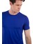 -Bisiklet Yaka Kısa Kollu Likralı Viskon Erkek T-Shirt 4