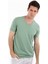 - V Yaka Kısa Kollu Likralı Viskon Erkek T-Shirt 1