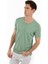 - V Yaka Kısa Kollu Likralı Viskon Erkek T-Shirt 4