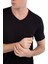 - V Yaka Kısa Kollu Likralı Viskon Erkek T-Shirt 2