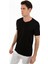 - V Yaka Kısa Kollu Likralı Viskon Erkek T-Shirt 3
