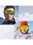 Kayak Gözlüğü Değiştirebilir Camlı Güneş Kar Gözlük Gökkuşağı Snowboard Glasses Gözlük+1 Adet Yedek Cam (Sarı) 4