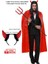 Halloween Kırmızı Renk 120 cm Yakalı Şeytan Pelerini Seti Bayan Erkek Yetişkin 2