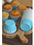 100 Adet Puantiyeli Mavi Büyük Boy Pet Kapsül Sufle Cupcake Muffin Kek Kalıbı (Ebat: 6,7 cm x 4 cm x 5 cm) 1