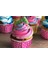 100 Adet Puantiyeli Pembe Büyük Boy Pet Kapsül Sufle Cupcake Muffin Kek Kalıbı (Ebat: 6,7 cm x 4 cm x 5 cm) 1