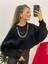 Yarasa Kol Kolyeli Içi Şardonlu Sweatshirt 5
