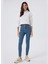 Yüksek Bel Dar Paça Super Skinny Lacivert Kadın Denim Pantolon 241 Lcf 121026 Jaycee Ramıra Mıd 1