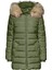 Yeşil Kadın Kaban Onlnewcamılla Quılt Fur Hood Coat C 1
