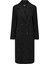 Koyu Siyah Kadın Kaban Onljosıe Pın Strıpe Wool Coat cc Ot 5