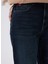 Normal Bel Düz Paça Straight Koyu Mavi Kadın Denim Pantolon 241 Lcf 121003 Clara Kaı Isl Dark B 4