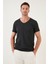Pamuk Slim Fit V Yaka Basic T Shirt Erkek T Shirt 5412001 3