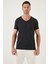 Pamuk Slim Fit V Yaka Basic T Shirt Erkek T Shirt 5412001 4