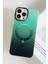 Grass Apple iPhone 14 Pro Uyumlu Gradyan Renkli Magsafe Kılıf Yeşil 2