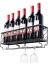 25 * 10 * 17 cm Şarap Rafı Duvara Monte Şarap Şişesi Tutucu 6 Şarap ve Stemware Gözlük Tutar, Mutfak Metal Şarap Depolama Dekor Siyah | Diğer Bar Araçları (Yurt Dışından) 3