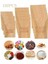 100 Zip Kraft Kağıt Torbaları Pencere Ile, Biyobozunur Ambalaj Torbası Şeker, Pasta, Hediye Için Temizle Pencereli (Yurt Dışından) 2