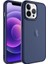 iPhone 13 Pro Max Kılıf Buzlu Sert Pc Zore May Kapak-Lacivert 1