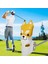 Golf Blade Atıcı Başörtüsü Köpek Desen Golf Kulübü Baş Örtüsü Polar Astar Sarı (Yurt Dışından) 3