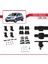 Toyota Yaris / Vitz (P1) 1999-2005 Arası ile Uyumlu Ace-4 Ara Atkı Tavan Barı Siyah 5
