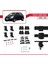 Toyota Yaris / Vitz (Xp9) 2005-2011 Arası ile Uyumlu Ace-4 Ara Atkı Tavan Barı Siyah 5