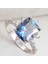 Gümüş Mavi Zirkon Taşlı Kadın Yüzük 1