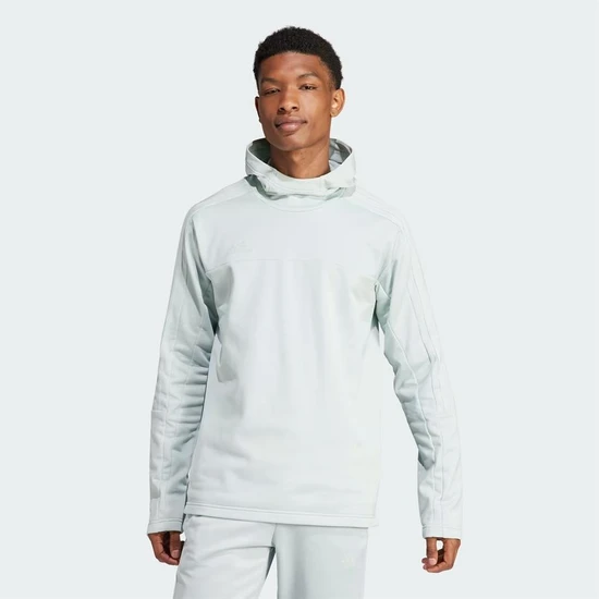 adidas M Tiro Fleece Erkek Kapüşonlu Sweatshirt Gri IA3061