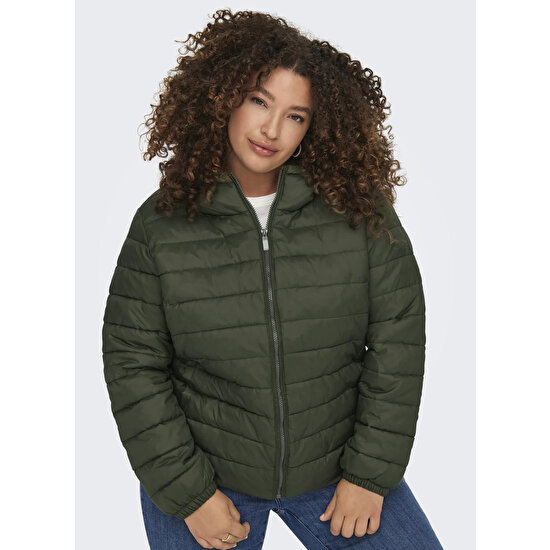 Only Yeşil Kadın Mont Cartahoe Hood Jacket Otw Noos