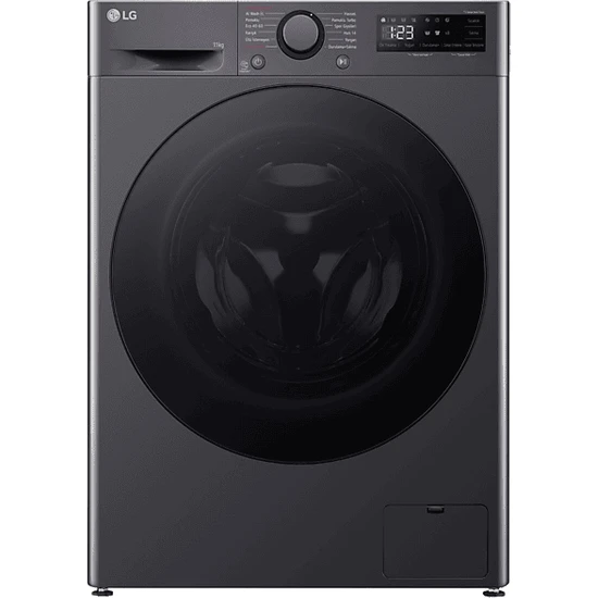 LG F4Y5EYWYJ.AMBPLTK A Enerji Sınıfı 11KG 1400 Devir Çamaşır Makinesi Siyah