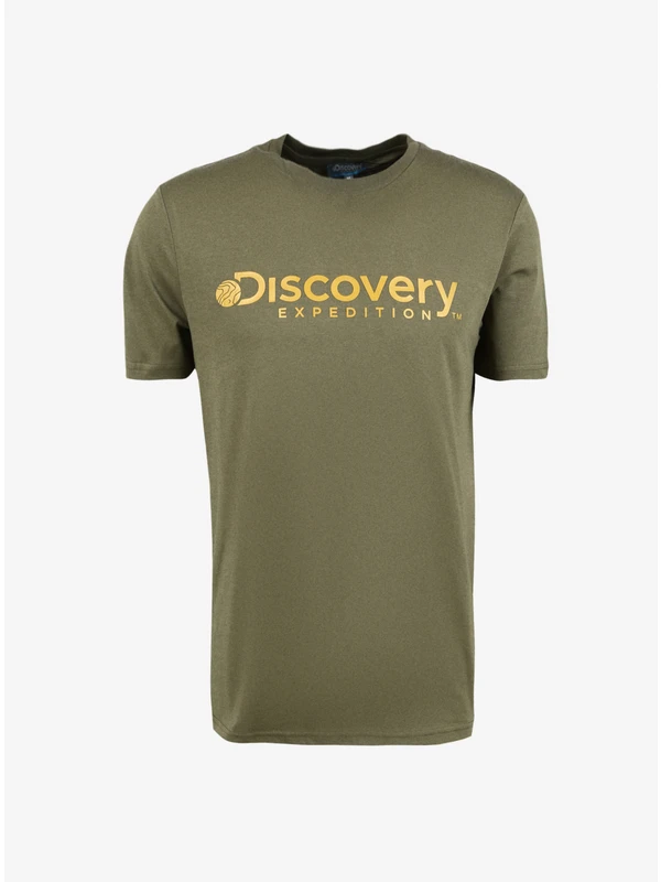 Discovery Expedition Haki Erkek Bisiklet Yaka Baskılı T-Shirt D3WM-TST6