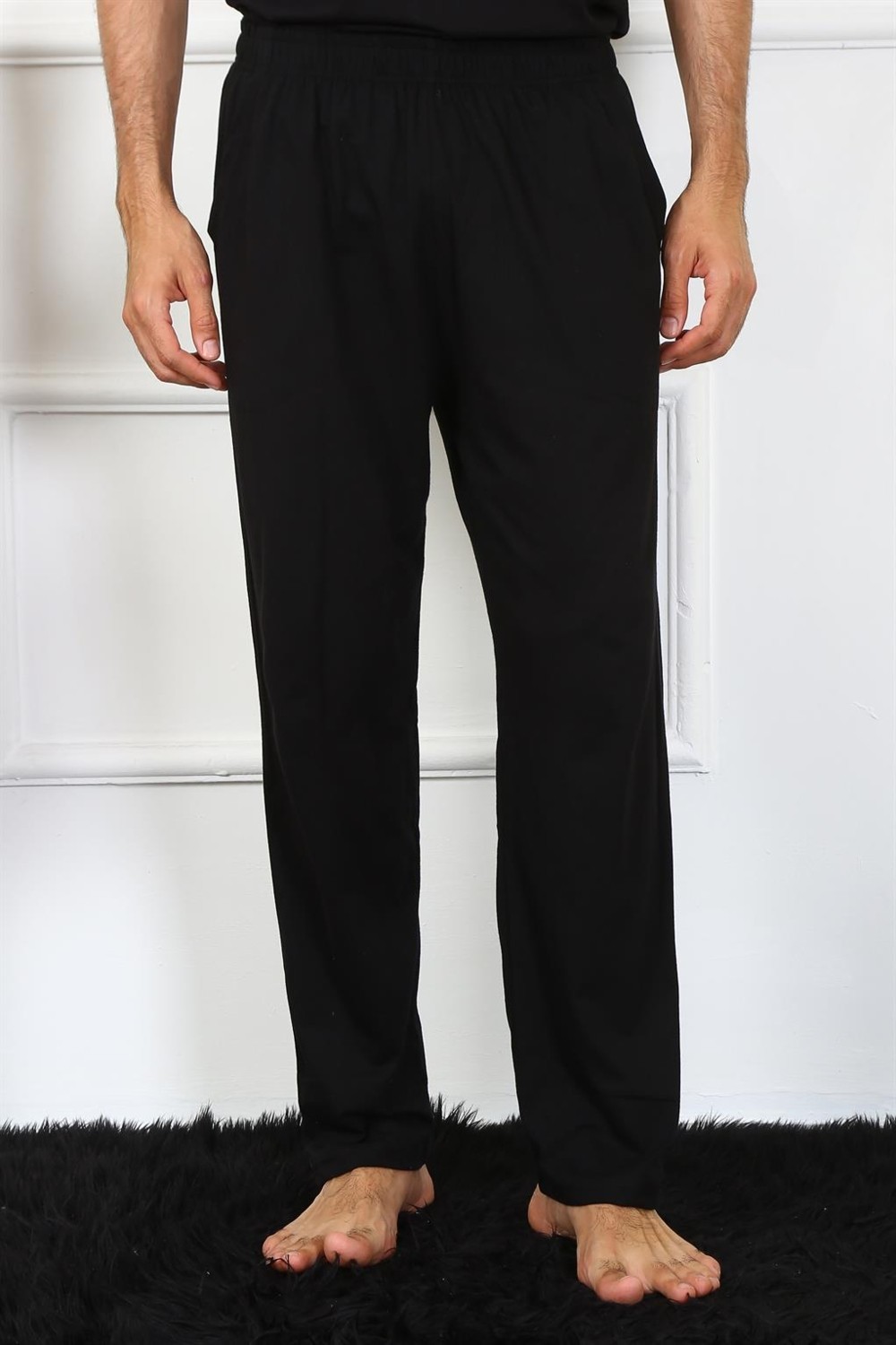 Akbeniz Erkek Pamuk Siyah Tek Alt Pijama 27495 görsel 2