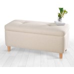 Lorence Home Rocio Sandıklı Bench Puf Krem