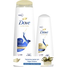 Dove Ultra Care Yoğun Onarıcı Şampuan 400 ml + Saç Bakım Kremi 200 ml Yıpranmış Saçlar İçin