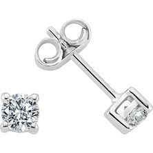 Sirius Pırlanta F Renk 0,40 Karat Pırlanta Tektaş Küpe 0415E0026