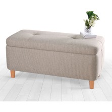 Lorence Home Rocio Sandıklı Bench Puf Kahve