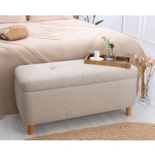 Lorence Home Rocio Sandıklı Bench Puf Kahve