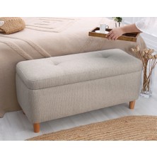 Lorence Home Rocio Sandıklı Bench Puf Kahve