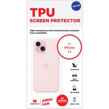 Wrapsol Apple  iPhone 15 Mat Arka ve Yan Koruyucu Tpu Film