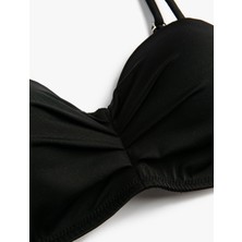 Koton Balenli Bikini Üstü Kaplı Drapeli Çıkarılabilir Ince Askılı
