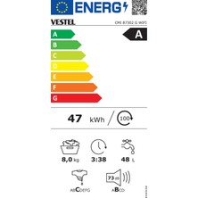 Vestel CMI 87302 G Wifi 8 kg 1000 Devir Çamaşır Makinesi