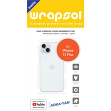 Wrapsol iPhone 15 Plus Mat Arka ve Yan Koruyucu Film