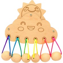 Lonni Ahşap Montessori Busy Board Okul Öncesi Bulutlar Için Dıy Malzeme Öğrenme Aktiviteleri (Yurt Dışından)